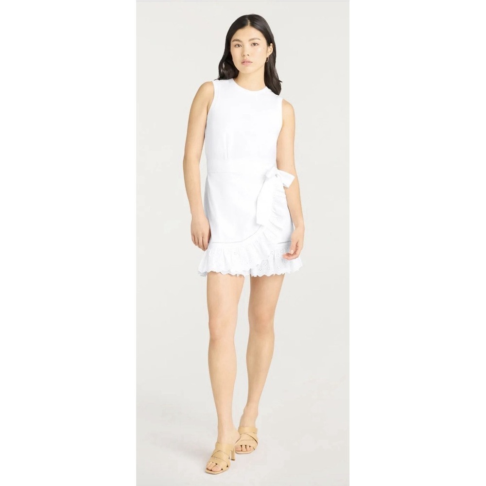cinq a sept dress MAZIE EYELET MAHLIA DRESS White Size Small Apron Wrap